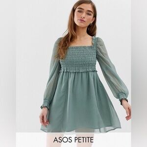 ASOS Petite Shirred Skater Dress